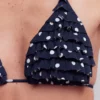 Ruffle Bikini Top Navy Spot Ruffle Bikini Top Navy Spot