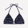 Ruffle Bikini Top Navy Spot Ruffle Bikini Top Navy Spot