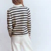 Ruffle Collar Mariner Ivory and Navy Stripe Ruffle Collar Mariner Ivory and Navy Stripe
