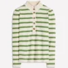 Ruffle Collar Mariner Ivory and Safari Green Stripe Ruffle Collar Mariner Ivory and Safari Green Stripe