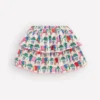 Ruffle Jersey Skort Multi Elephant Woodblock Ruffle Jersey Skort Multi Elephant Woodblock