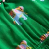 Ruffle Neck Trim Dress Highland Green Elephants Ruffle Neck Trim Dress Highland Green Elephants