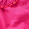 Ruffle Neck Trim Top Brillant Pink Ruffle Neck Trim Top Brillant Pink