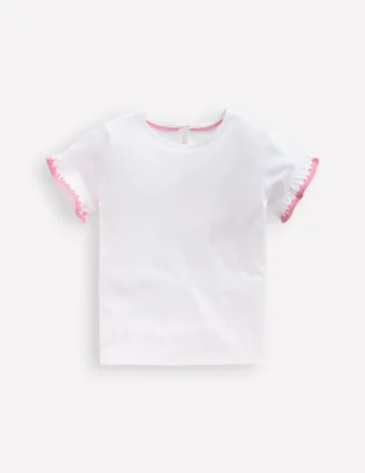 Ruffle Sleeve T-shirt Ivory