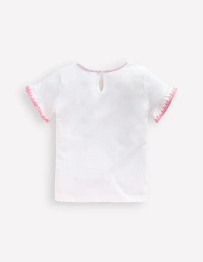 Ruffle Sleeve T-shirt Ivory Ruffle Sleeve T-shirt Ivory