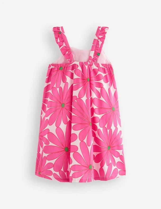 Ruffle Strap Sundress Festival Pink Giant Daisy Ruffle Strap Sundress Festival Pink Giant Daisy