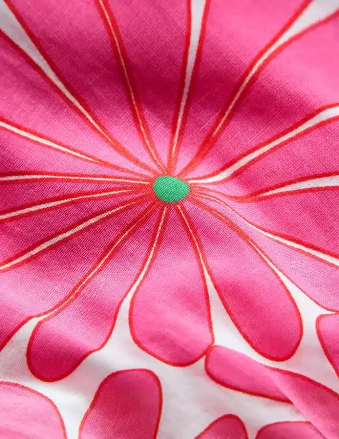 Ruffle Strap Sundress Festival Pink Giant Daisy Ruffle Strap Sundress Festival Pink Giant Daisy