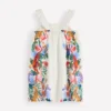 Ruffle Strap Sundress Soft Ivory Jungle Placement Ruffle Strap Sundress Soft Ivory Jungle Placement