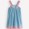 Ruffle Strap Sundress Vintage Blue Floral Placement Ruffle Strap Sundress Vintage Blue Floral Placement