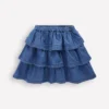 Ruffle Tiered Skirt Mid Vintage Denim Ruffle Tiered Skirt Mid Vintage Denim