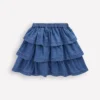 Ruffle Tiered Skirt Mid Vintage Denim Ruffle Tiered Skirt Mid Vintage Denim
