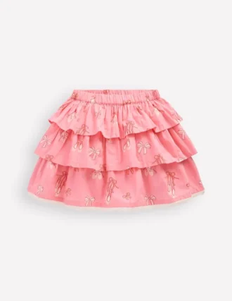 Ruffle Tiered Skirt Pale Pink Ballet Shoes