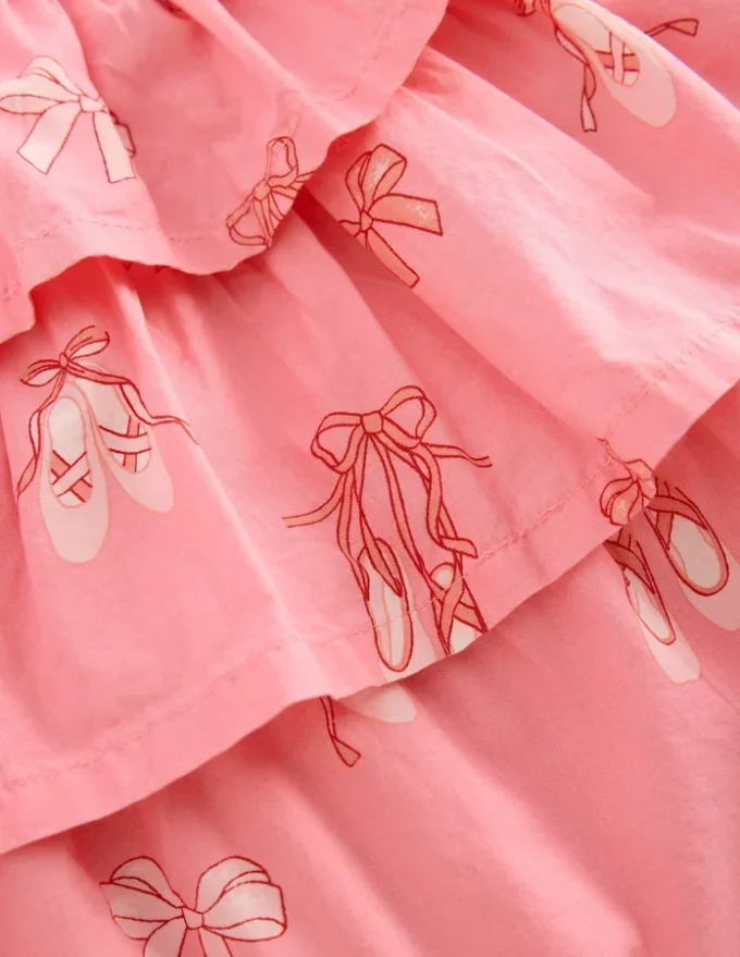 Ruffle Tiered Skirt Pale Pink Ballet Shoes Ruffle Tiered Skirt Pale Pink Ballet Shoes