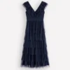 Ruffle Tulle Tiered Dress Navy Ruffle Tulle Tiered Dress Navy