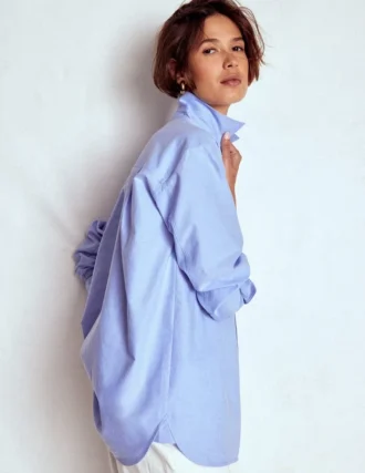 Sadie Relaxed Cotton Shirt Blue Oxford
