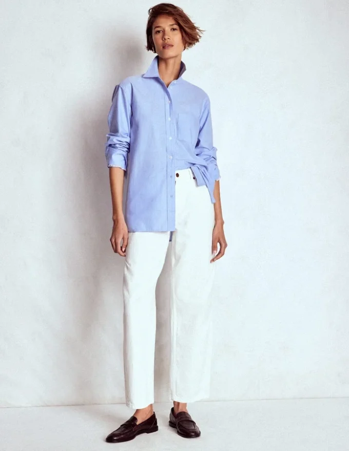 Sadie Relaxed Cotton Shirt Blue Oxford Sadie Relaxed Cotton Shirt Blue Oxford