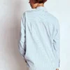 Sadie Relaxed Cotton Shirt Faded Denim and Ivory Stripe Sadie Relaxed Cotton Shirt Faded Denim and Ivory Stripe