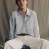 Sadie Relaxed Cotton Shirt Faded Denim and Ivory Stripe Sadie Relaxed Cotton Shirt Faded Denim and Ivory Stripe