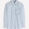 Sadie Relaxed Cotton Shirt Faded Denim and Ivory Stripe Sadie Relaxed Cotton Shirt Faded Denim and Ivory Stripe
