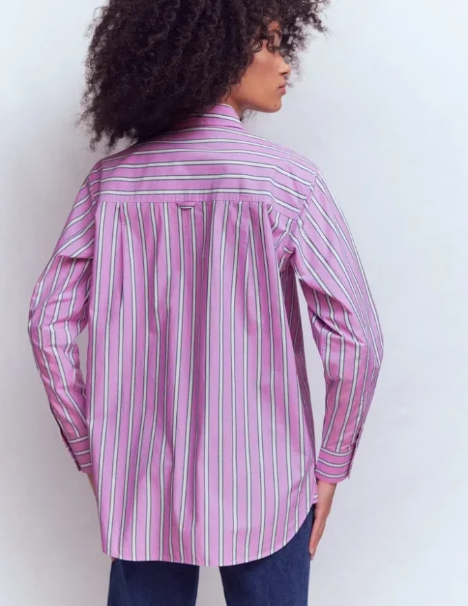 Sadie Relaxed Cotton Shirt Multi Stripe