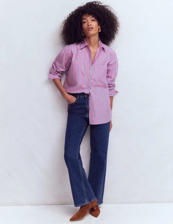 Sadie Relaxed Cotton Shirt Multi Stripe