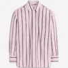 Sadie Relaxed Cotton Shirt Pink and Chestnut Stripe Sadie Relaxed Cotton Shirt Pink and Chestnut Stripe