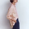 Sadie Relaxed Cotton Shirt Pink Stripe Hotch