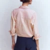 Sadie Relaxed Cotton Shirt Pink Stripe Hotch