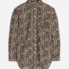 Sadie Relaxed Cotton Shirt Soft Cream, Leopard Flow Sadie Relaxed Cotton Shirt Soft Cream, Leopard Flow