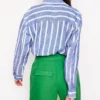 Sadie Relaxed Linen Shirt Bright Blue Woven Breton Sadie Relaxed Linen Shirt Bright Blue Woven Breton