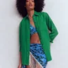 Sadie Relaxed Linen Shirt Fresh Green Sadie Relaxed Linen Shirt Fresh Green