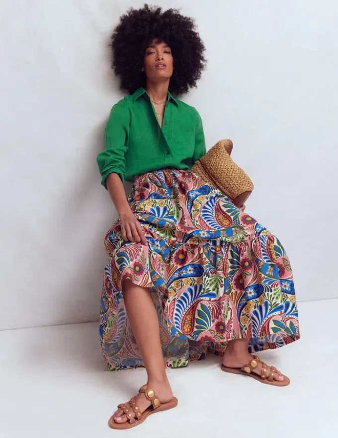 Sadie Relaxed Linen Shirt Fresh Green Sadie Relaxed Linen Shirt Fresh Green