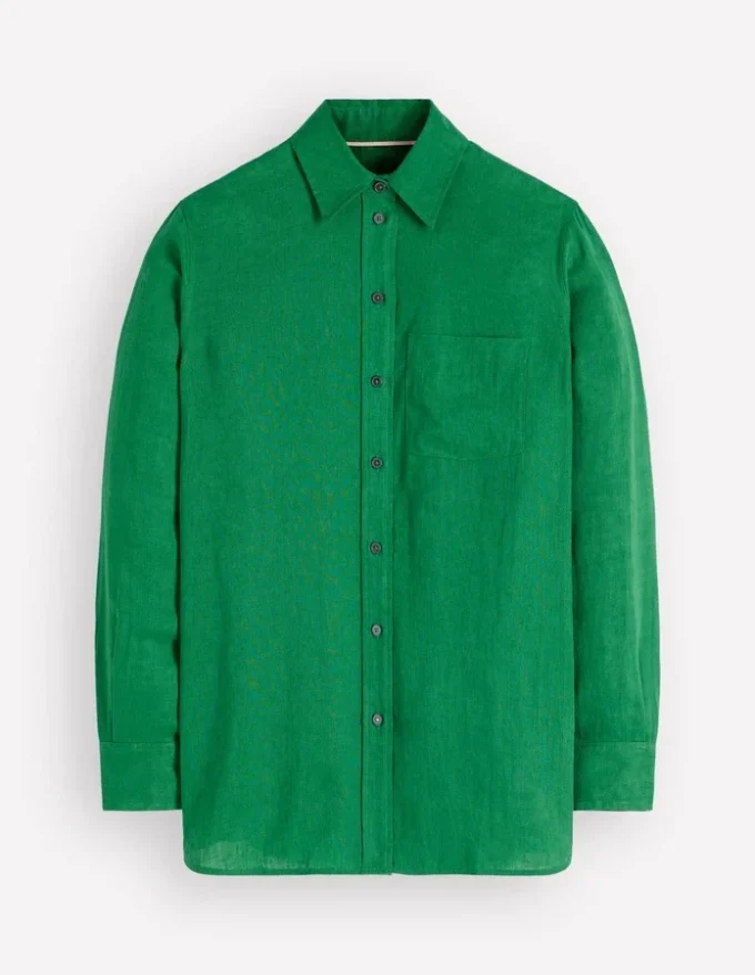 Sadie Relaxed Linen Shirt Fresh Green Sadie Relaxed Linen Shirt Fresh Green