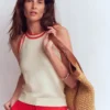 Saffron Crochet Racer Tank Ivory Saffron Crochet Racer Tank Ivory