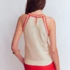 Saffron Crochet Racer Tank Ivory Saffron Crochet Racer Tank Ivory
