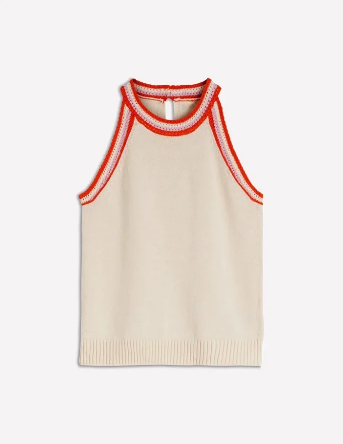Saffron Crochet Racer Tank Ivory Saffron Crochet Racer Tank Ivory