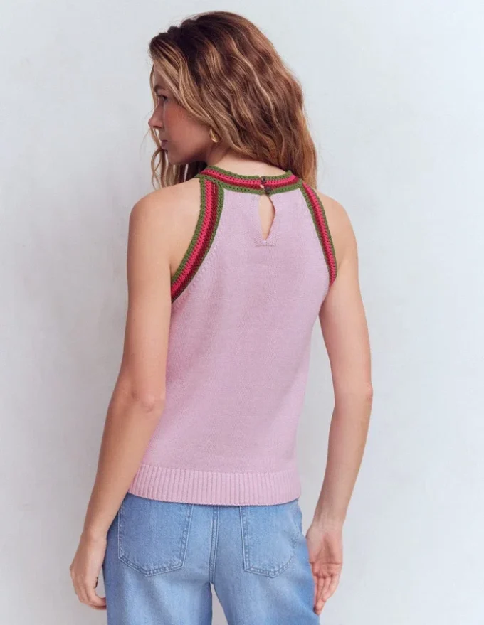 Saffron Crochet Racer Tank Pink Saffron Crochet Racer Tank Pink