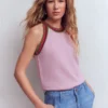 Saffron Crochet Racer Tank Pink Saffron Crochet Racer Tank Pink