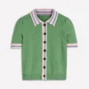 Saffron Crochet Trim Cardigan Green Saffron Crochet Trim Cardigan Green