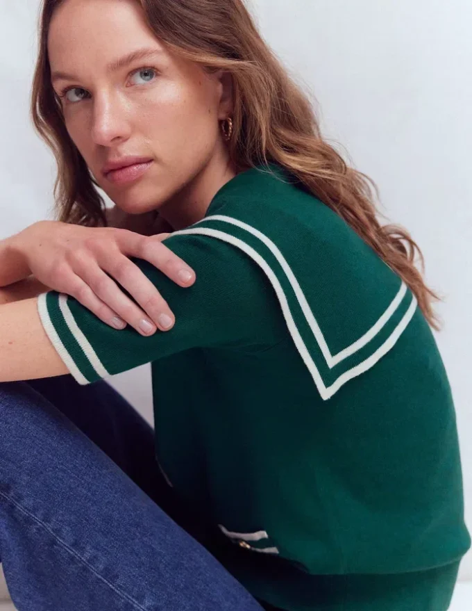 Sailor Collar sweater Green Sailor Collar sweater Green