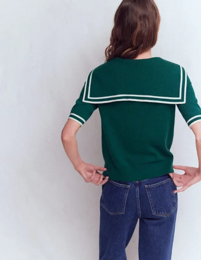 Sailor Collar sweater Green Sailor Collar sweater Green