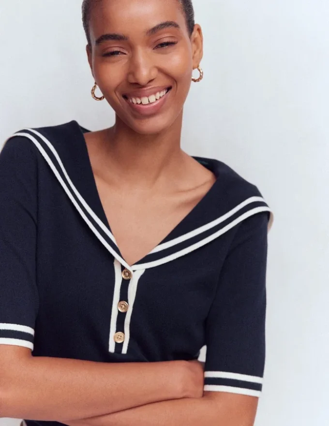 Sailor Collar sweater Navy Sailor Collar sweater Navy