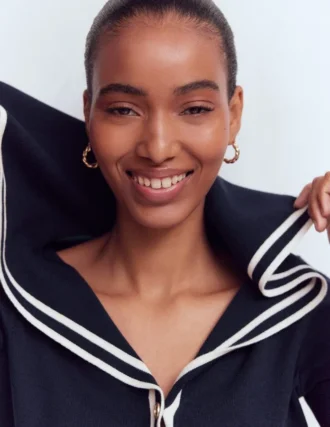 Sailor Collar sweater Navy