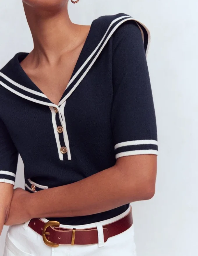 Sailor Collar sweater Navy Sailor Collar sweater Navy
