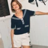 Sailor Collar sweater Navy Sailor Collar sweater Navy