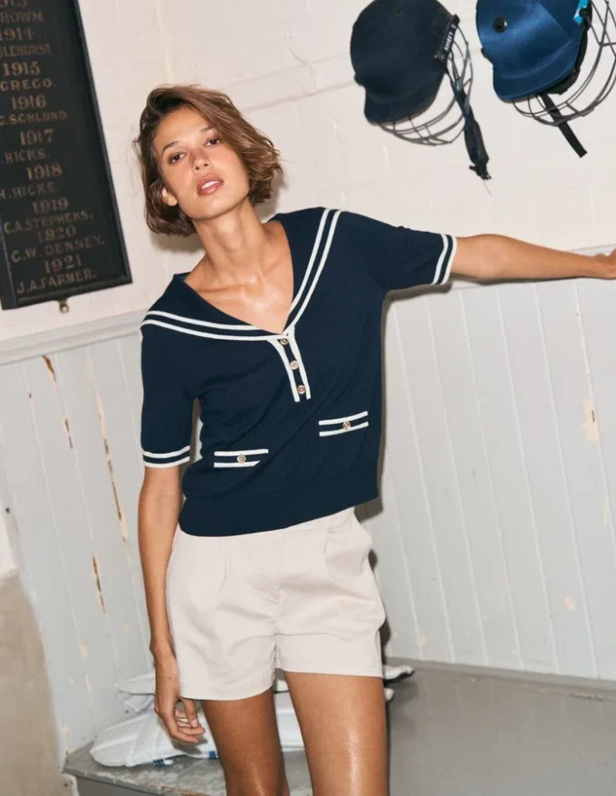 Sailor Collar sweater Navy Sailor Collar sweater Navy