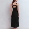 Saoirse Smocked Jersey Dress Black Saoirse Smocked Jersey Dress Black