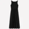 Saoirse Smocked Jersey Dress Black Saoirse Smocked Jersey Dress Black