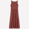 Saoirse Smocked Jersey Dress Roasted Brown, Painted Dot Saoirse Smocked Jersey Dress Roasted Brown, Painted Dot
