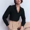 Sara Silk Shirt Black